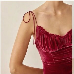 Reformation Velvet Crimson Dress